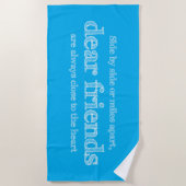 Dicht bij het hart strandlaken (Voorkant)