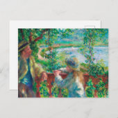 Dicht bij het meer door Renoir Impressionist Paint Briefkaart (Voorkant / Achterkant)
