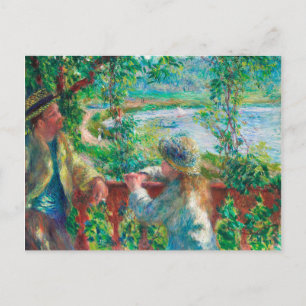 Dicht bij het meer door Renoir Impressionist Paint Briefkaart
