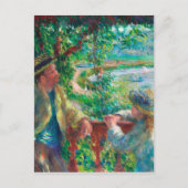 Dicht bij het meer door Renoir Impressionist Paint Briefkaart (Voorkant)