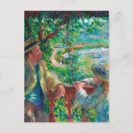 Dicht bij het meer door Renoir Impressionist Paint Briefkaart (Voorkant)