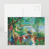 Dicht bij het meer door Renoir Impressionist Paint Briefkaart (Voorkant / Achterkant)