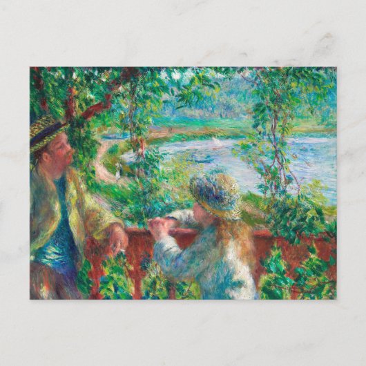 Dicht bij het meer door Renoir Impressionist Paint Briefkaart (Voorkant)