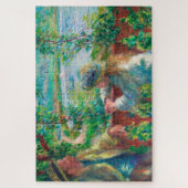 Dicht bij het meer door Renoir Impressionist Paint Legpuzzel (Verticaal)