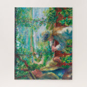 Dicht bij het meer door Renoir Impressionist Paint Legpuzzel (Verticaal)