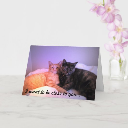 Dicht bij je Wenskaart Kaart (Orchidee)