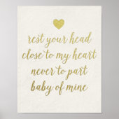 Dicht bij Mijn Afdruk van de Calligrafie van het H Poster (Voorkant)