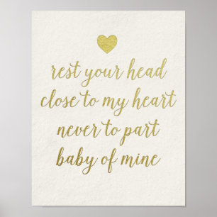 Dicht bij Mijn Afdruk van de Calligrafie van het H Poster