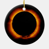 Dicht bij totale zonnecrisis keramisch ornament (Achterkant)