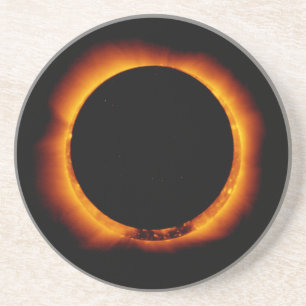 Dicht bij totale zonnecrisis zandsteen onderzetter
