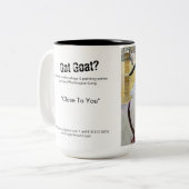 Dicht bij Yo Goat Mok - Love Goats met elke beker! (Voorkant links)
