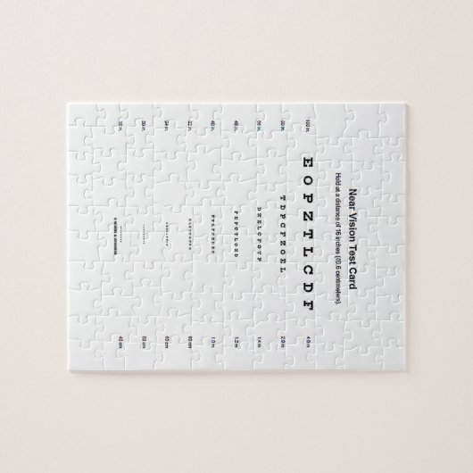 Dicht gezichtsvermogen Test Card Visual Acuity Exa Legpuzzel (Horizontaal)