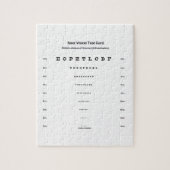 Dicht gezichtsvermogen Test Card Visual Acuity Exa Legpuzzel (Verticaal)