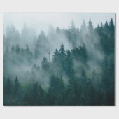 Dichtbevolkt landschap met bosbos in de  van de hi cadeaupapier (Vlak)