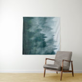 Dichtbevolkt landschap met bosbos in de van de hi wandkleed (In Situ (horizontaal))