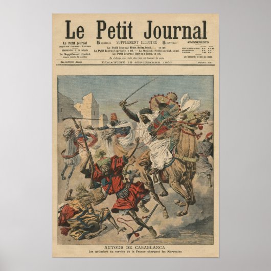 Dichtbij Casablanca worden de goumiers die de prij Poster (Voorkant)