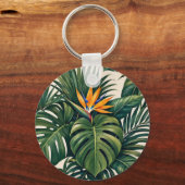 Dichtbij Exotisch Blad Sleutelhanger  (Voorkant)