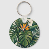Dichtbij Exotisch Blad Sleutelhanger  (Achterkant)