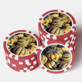 Dichtbij gestreepte pompoenen poker chips (Opstapeling)