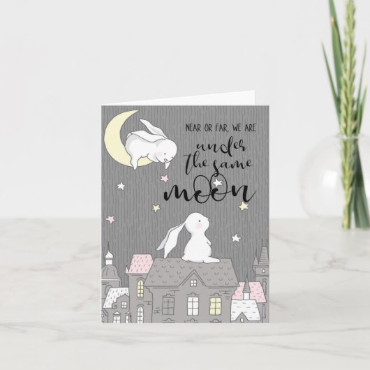 Dichtbij of ver, onder dezelfde maan kaart (Voorkant)