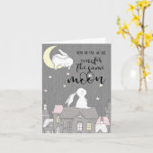 Dichtbij of ver, onder dezelfde maan kaart (Gele Bloem)