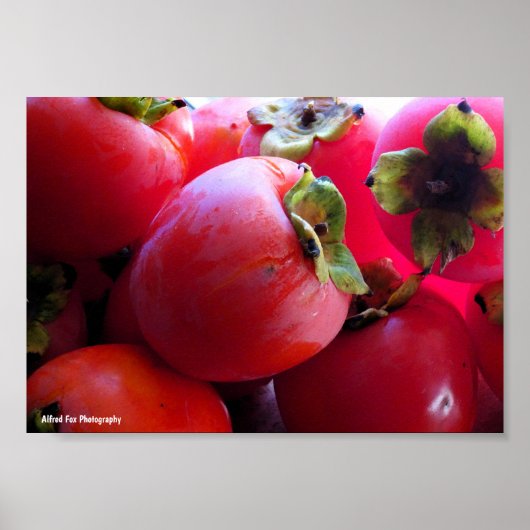 Dichtbij persimmonfruit poster (Voorkant)
