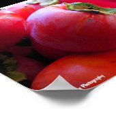 Dichtbij persimmonfruit poster (Hoek)