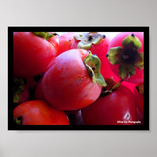Dichtbij persimmonfruit poster (Voorkant)