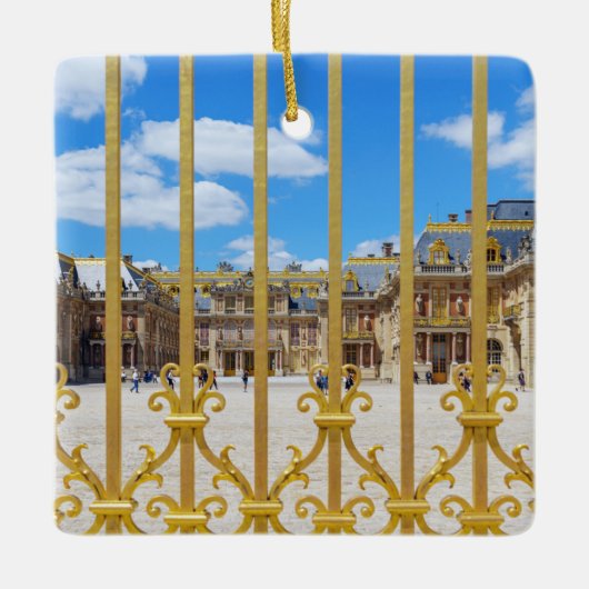 Dichtbij Versailles Palace door de poort Keramisch Ornament (Voorkant)