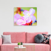 Dichtbijzicht van Roze Sakura Kersenbloesems Canvas Afdruk (Insitu (Woonkamer))