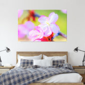 Dichtbijzicht van Roze Sakura Kersenbloesems Canvas Afdruk (Insitu (Slaapkamer))