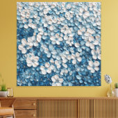 Dichte blauwe bloem abstracte wandkunst canvas afdruk (Insitu (Woonkamer))