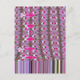 Dichte en ingewikkelde abstracte patroon kunstprin briefkaart
