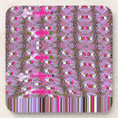 Dichte en ingewikkelde Abstracte patroonkunst afdr Bier Onderzetter (Voorkant)