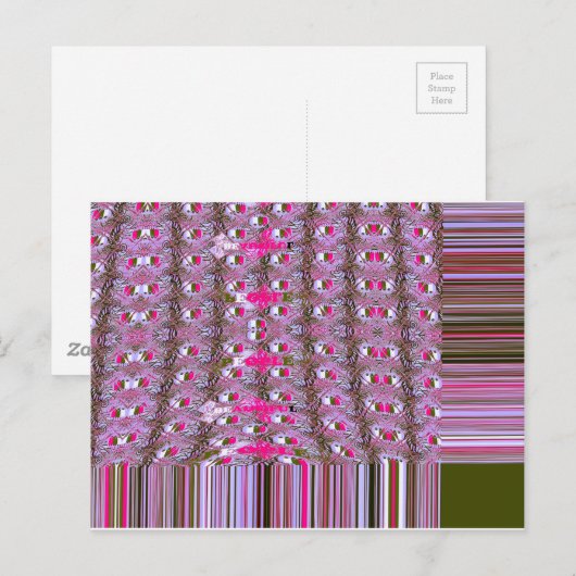 Dichte en ingewikkelde Abstracte patroonkunst afdr Briefkaart (Voorkant / Achterkant)