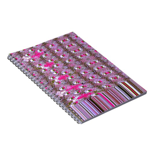 Dichte en ingewikkelde Abstracte patroonkunst afdr Notitieboek (Rechterzijde)