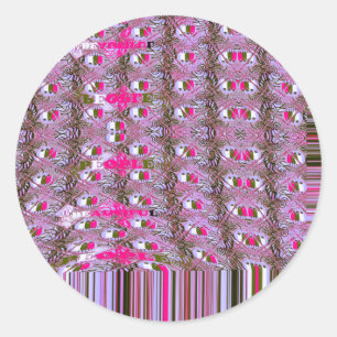 Dichte en ingewikkelde Abstracte patroonkunst afdr Ronde Sticker