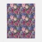 Dichte Engelse Tuin Bloemstuk Fleece Deken (Voorkant)