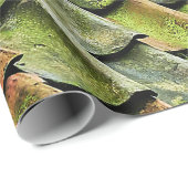 Dichte foto van het groene dakje cadeaupapier (Rol Hoek)