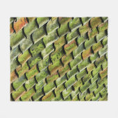 Dichte foto van het groene dakje fleece deken (Voorkant (Horizontaal))