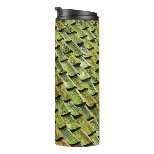 Dichte foto van het groene dakje thermosbeker (Geroteerd rechts)