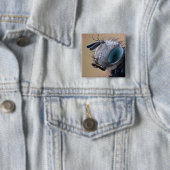 Dichte Insect Head Vierkante Button 5,1 Cm (In situ)