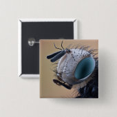 Dichte Insect Head Vierkante Button 5,1 Cm (Voorkant /achterkant)