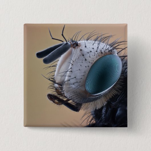 Dichte Insect Head Vierkante Button 5,1 Cm (Voorkant)
