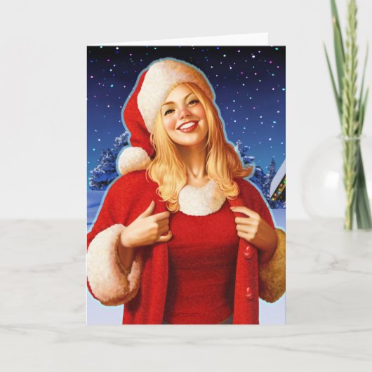 Dichte Omhooggaand van de "kerstnacht" Feestdagen Kaart (Voorkant)