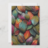 Dichte overlappende herfst laat Thanksgiving achte Kaart (Achterkant)