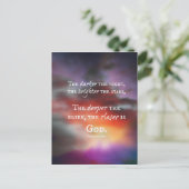 Dichter aan het ontwerp van de God Briefkaart (Staand voorkant)