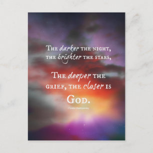 Dichter aan het ontwerp van de God Briefkaart