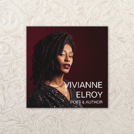 Dichter Auteur Schrijver Leraar Foto Vierkante Visitekaartje