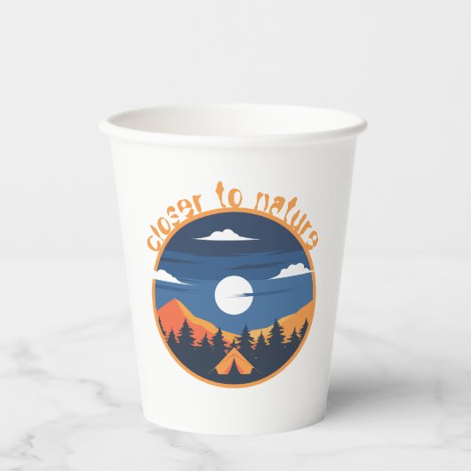 Dichter bij natuur papieren bekers (Voorkant)